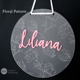 Clear Acrylic Personalized Round Name Signs - Nursery/Kids Decor