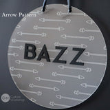 Clear Acrylic Personalized Round Name Signs - Nursery/Kids Decor