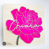 Personalized Flower Wooden Name Sign- Kids Decor