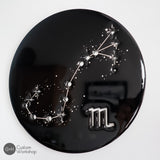 Personalized Zodiac Name Sign with Constellation - Black and White