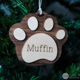 Personalized Pet Paw Ornament