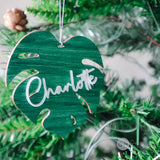 Personalized Monstera Leaf Ornament