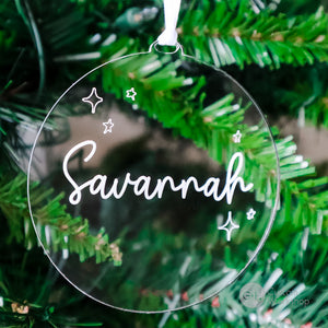 Personalized Twinkling Stars Name Ornament