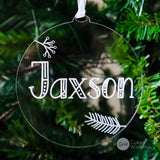 Personalized Holiday Branches Name Ornament