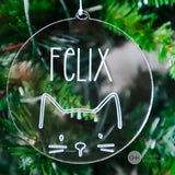 Personalized Cat Acrylic Ornament