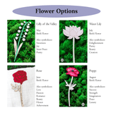 Personalized Wooden Flowers- Design your Bouquet- 8 Stems